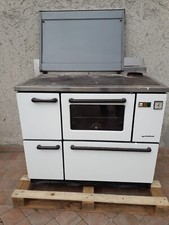 stufa a legna usata COMPLETA DI CANNA FUMARIA IN GHISA BIANCA