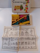 Set di costruzioni in legno per bambini - Anni '60 vintage da collezione