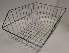 Cestino Posteriore in Metallo per bici bicicletta city Bike Cesta Retinata Cromo