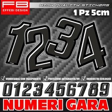 Adesivi stickers numero - numero, gara