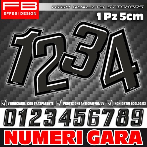 Adesivi stickers numero gara - adesivi,
