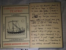 GABRIELE D'ANNUNZIO TEATRO Vol. I°  IN COFANETTO COME DA FOTO  IN OFFERTA!