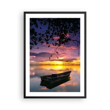 Poster 50x70cm Barca tramonto