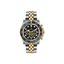 Orologio Uomo LORENZ 26167EE Chrono Bracciale Acciaio Bicolor Gold Nero