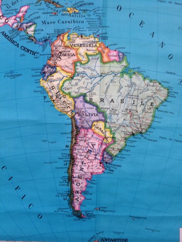 Carta geografica america sud - carta,