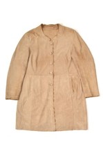 Giacca trench pelle marrone