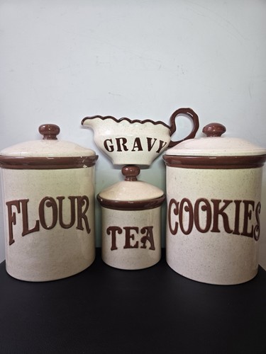 Vintage kitchen canister set - vintage,
