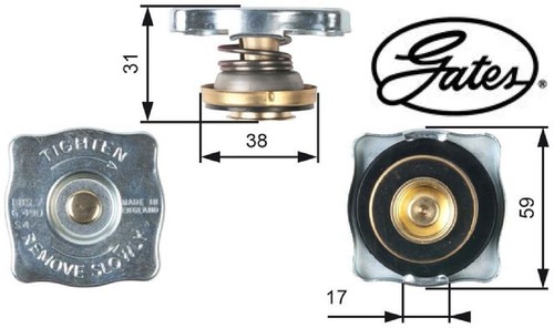Gates rc130 tappo - gates, chiusura