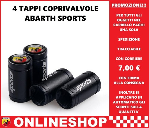 Tappi coprivalvole abarth - coprivalvole,