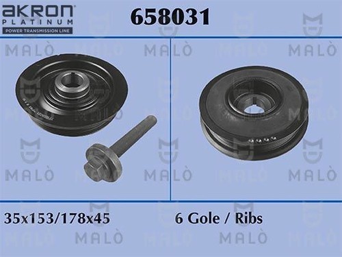 658031 puleggia smorzatore - puleggia,