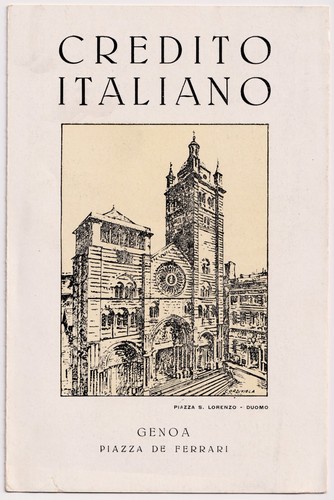 1955 genoa italy map - genoa, brochure