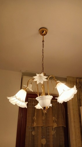 Lampadario murano con - , fiori