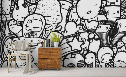 Carta parati doodle - da,