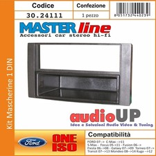 MASCHERINA AUTORADIO 1 DIN CON CASSETTO FORD FUSION DAL 2006 IN POI RADIO UN DIN