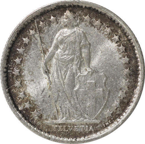 Suisse 2 franc 1964 - suisse, 1/2