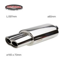 TERMINALE DI SCARICO MARMITTA SPORTIVO TUNING DOPPIA USCITA SIMONI RACING ESR713