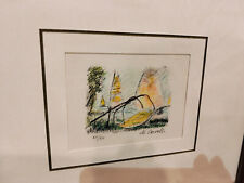 Michele Cascella .litografia ACQUARELLATA firmata e numerata in cornice (I)