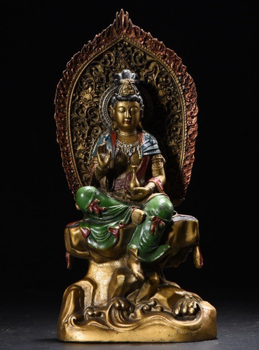 Antico tibet bronzo - antico, 9,8''