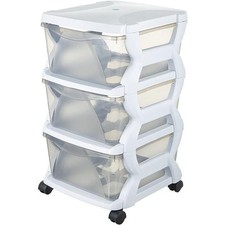 INSIEME 3 CASSETTI CON RUOTE