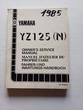Yamaha YZ 125 (N) 55Y 1985 manuale uso - officina riparazione originale