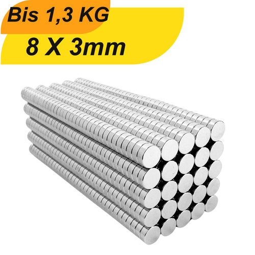 Magnete neodimio 8x3 mm - magnete, al