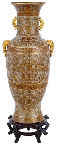 Vaso cinese tavolo - vaso, terra