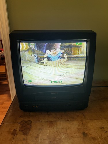 Philips crt vcr - philips, 9"