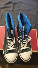Taglia 11 - Converse Chuck Taylor All Star doppio colletto blu e nero