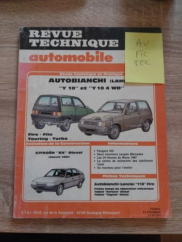 Revue technique autobianchi - revue,