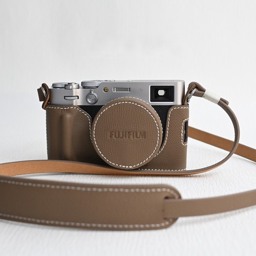 Borsa fotocamera vera pelle