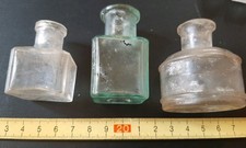 Antichi 3 Calamai 3 Bottigliette  Vetro  Fine 800 Primi 900