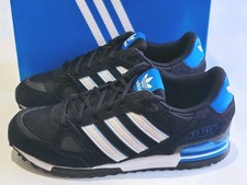 ADIDAS ZX 750 (GY7514) NERO BIANCO BLU SCARPE DA GINNASTICA UOMO UK 10 EU 44 2/3
