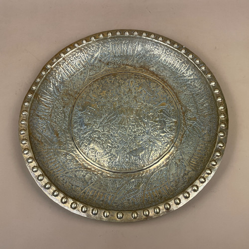 Vassoio indiano metallo ottone