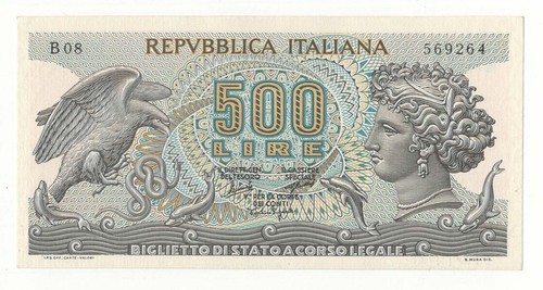 500 lire aretusa decr - lire,