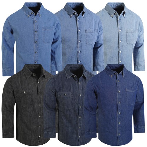 Camicia uomo cotone denim