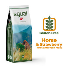 GLUTEN FREE EGUAL HORSE & STRAWBERRY SENZA GLUTINE 75% DI PROTEINE ANIMALI 15Kg