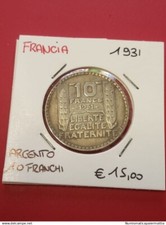 Francia moneta  10 franchi argento silver 1931 bb