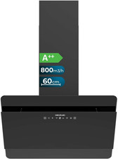 Cappa Aspirante Inclinata 60Cm Bolero Flux DT 608000 Glass Black A++, Motore 210