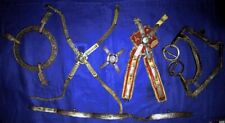 Antico SET tibetano trafitto & damascato, cavallo, TRAPPINGS, finimenti, tiberi, Tibet 