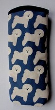 BICHON FRISE on blue  -