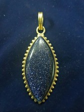 Ciondolo Argento dorato 925 con Pietra di Luna-Silver 925 Pendant Moonstone  