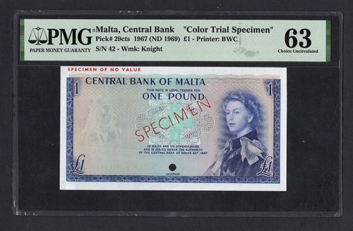 Malta one pound - malta, 1969)