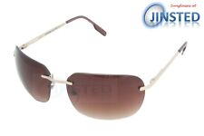 Marrone da Donna Oversize Farfalla Occhiali Sole Montatura Argento Lenti Sfumate