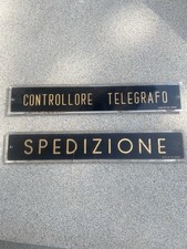 ?2 Insegna Tabella Vintage Modernariato Targa Epoca Anni 60 70 Poste Industrial