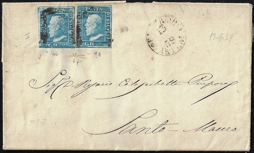 1859 lettera regno sicilia - lettera, da