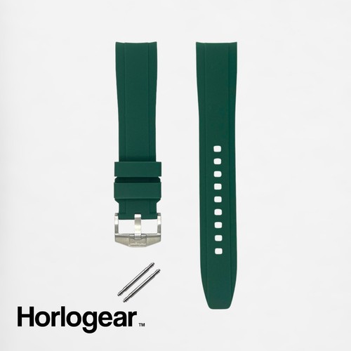 Green rubber watch - green, band