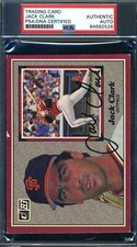 Autografo Jack Clark PSA DNA firmato 1983 Donruss Jumbo