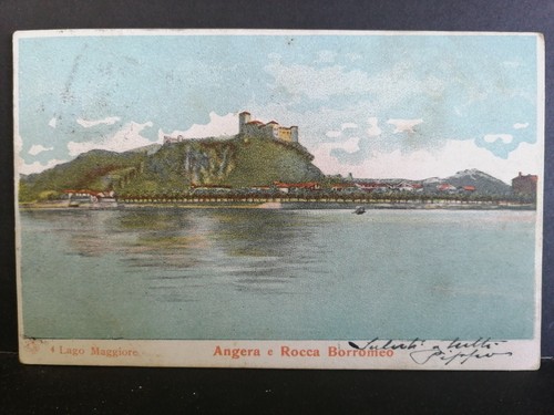 Cartolina angera rocca - angera, e