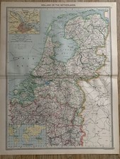 Mappa antica originale Olanda 1906 di Giorgio Filippo 115 anni
