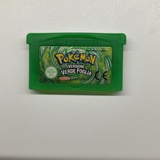 POKEMON VERDE FOGLIA GBA GAME BOY ORIGINALE ITA - BATTERIA OK - ADESIVO OTTIMO